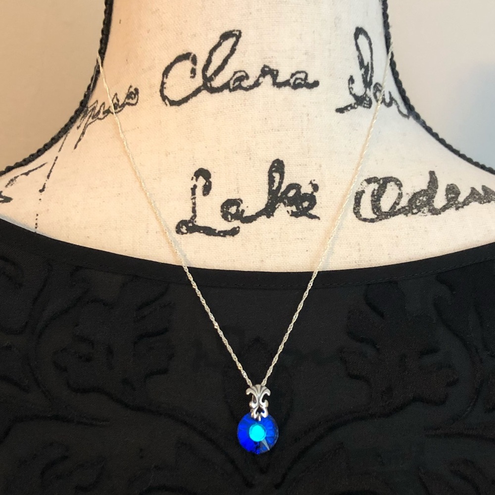 Vintage Art Nouveau Cut Glass Necklace